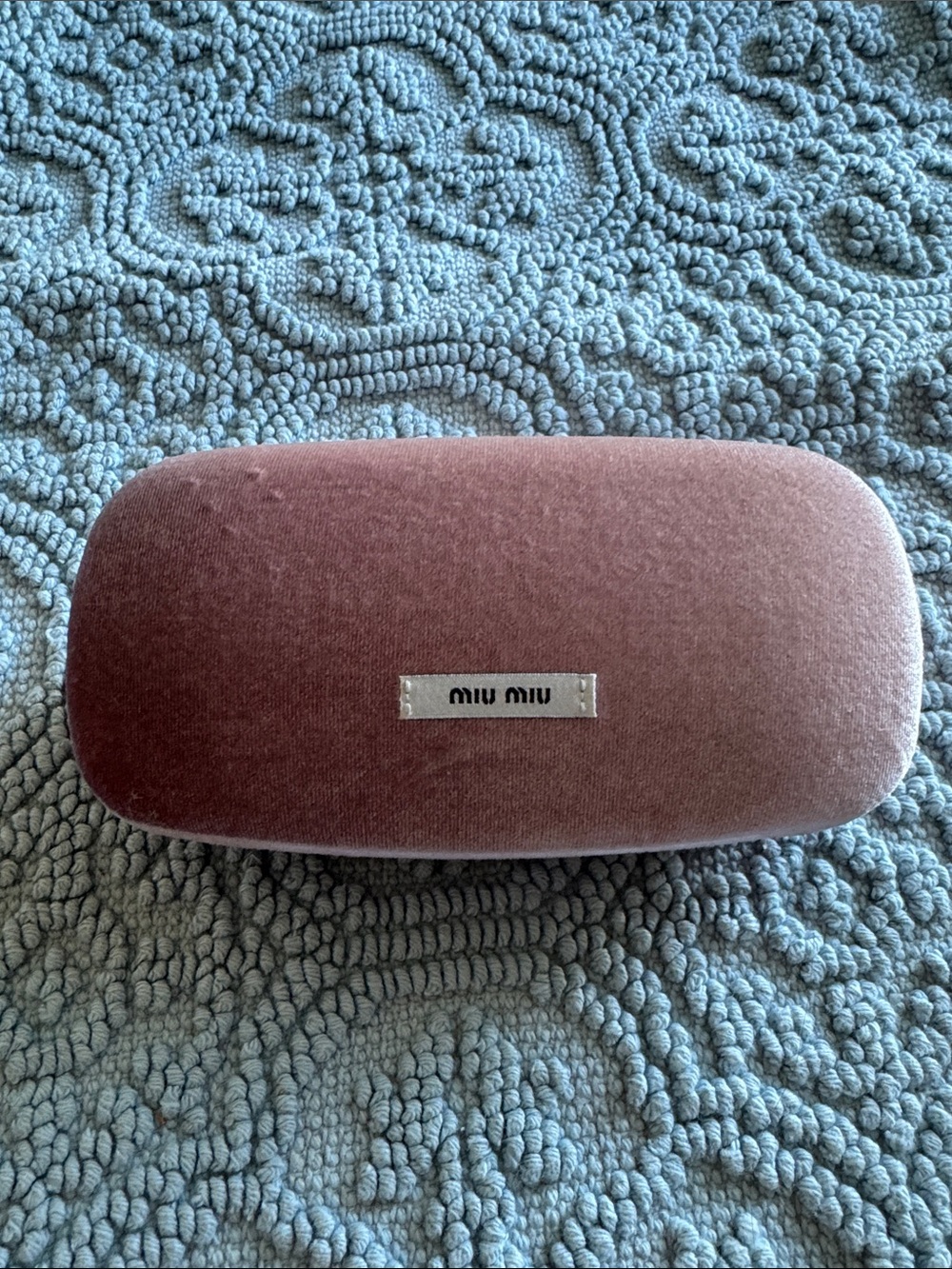Miu Miu Pink Velvet Eyewear Case